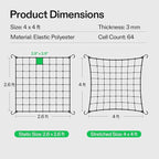 VIVOSUN 4 x 4Ft. Elastic Trellis Netting with 4 Hooks for Climbing Plants, Vegetables, Fruits, and Flowers, 2-Pack