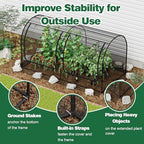 98x49x49in garden plant netting mesh cover for raised, package contents