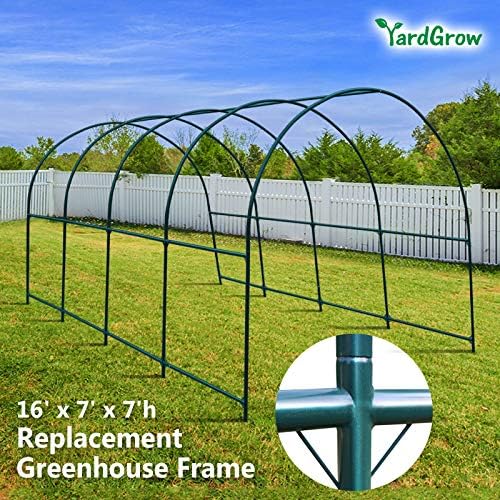 yardgrow greenhouse frames for larger hot garden house shown in use