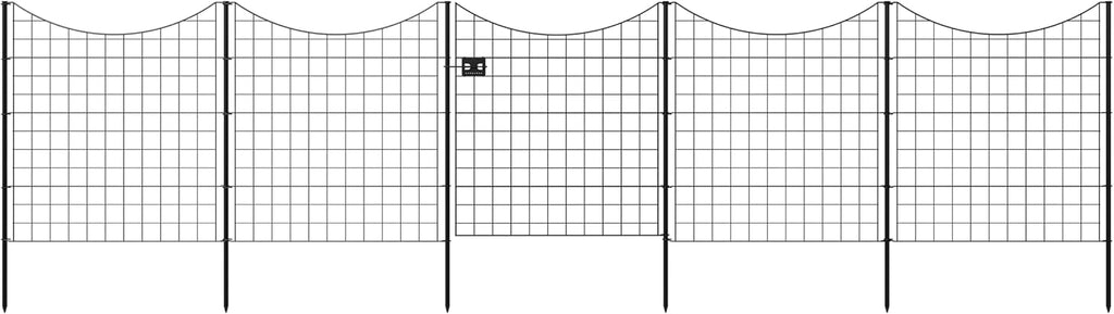 zippity 39in h black metal fence w/ gate, main product view