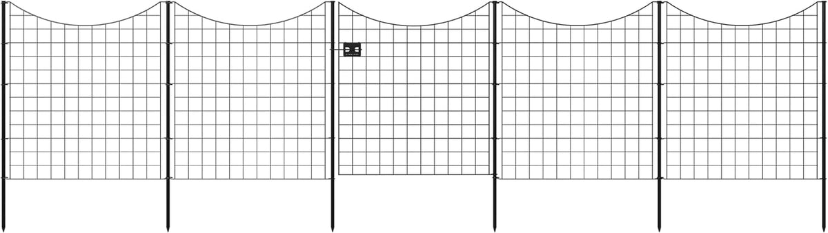 zippity 39in h black metal fence w/ gate, main product view