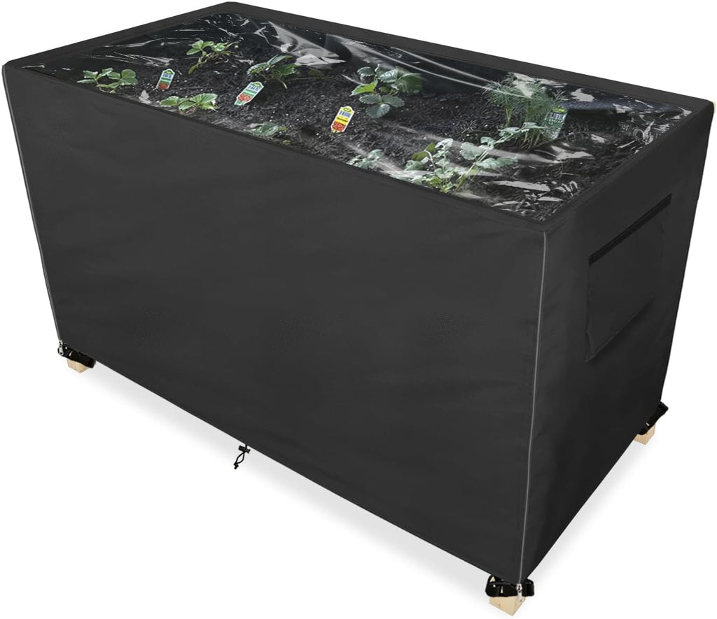 outdoor raised garden bed winter cover with transparent, main product view