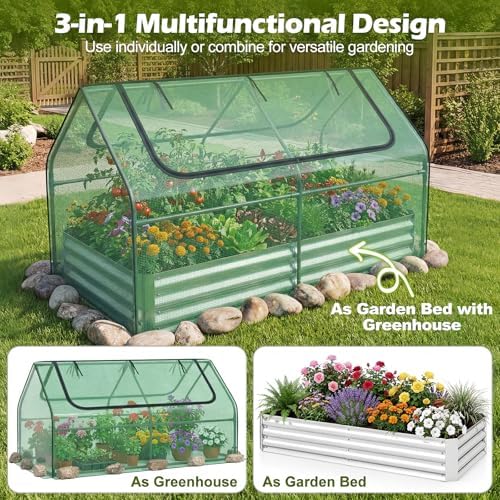safstar raised garden bed with cover, 6ft x on a desk or shelf