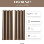 Waterproof Outdoor Curtain W52 x L84 - Grommet Top Sunlight Blocking Window Treatment Drapes Blackout Curtains for Home Bedroom Living Room Outdoor Patio Porch Pergola (Camel Brown, 2 Panels)