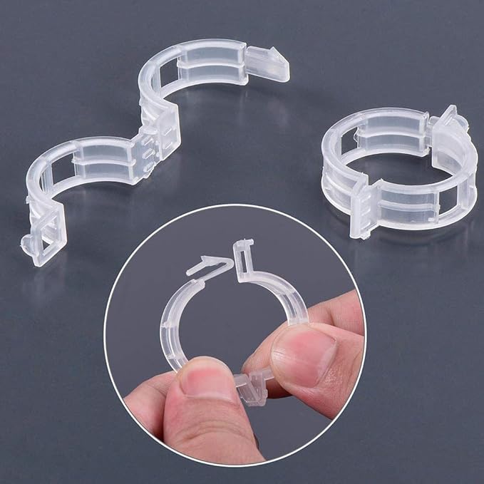 200Pcs Garden Clips for Climbing Plants, Reusable Trellis Clips for Tomatoes, Cucumbers, Peas - Gentle Plastic Plant Supports, Sun - Resistant Plastic Plant Supports