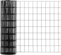 Fencer Wire Vinyl Coated 16 Gauge Welded Fence Wire Roll, Mesh Size 2-Inch x 3-Inch, Black Metal Garden Fencing Wire Grid Hardware Cloth, Multiple Use for Home Improvement