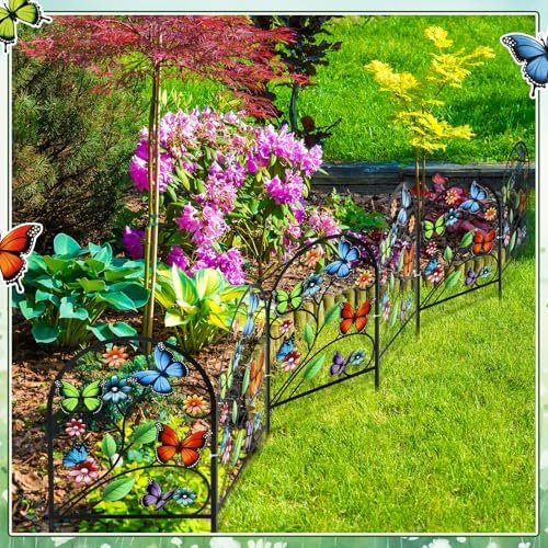 yaocom 6 pack butterfly garden fence 16.5" h, package contents