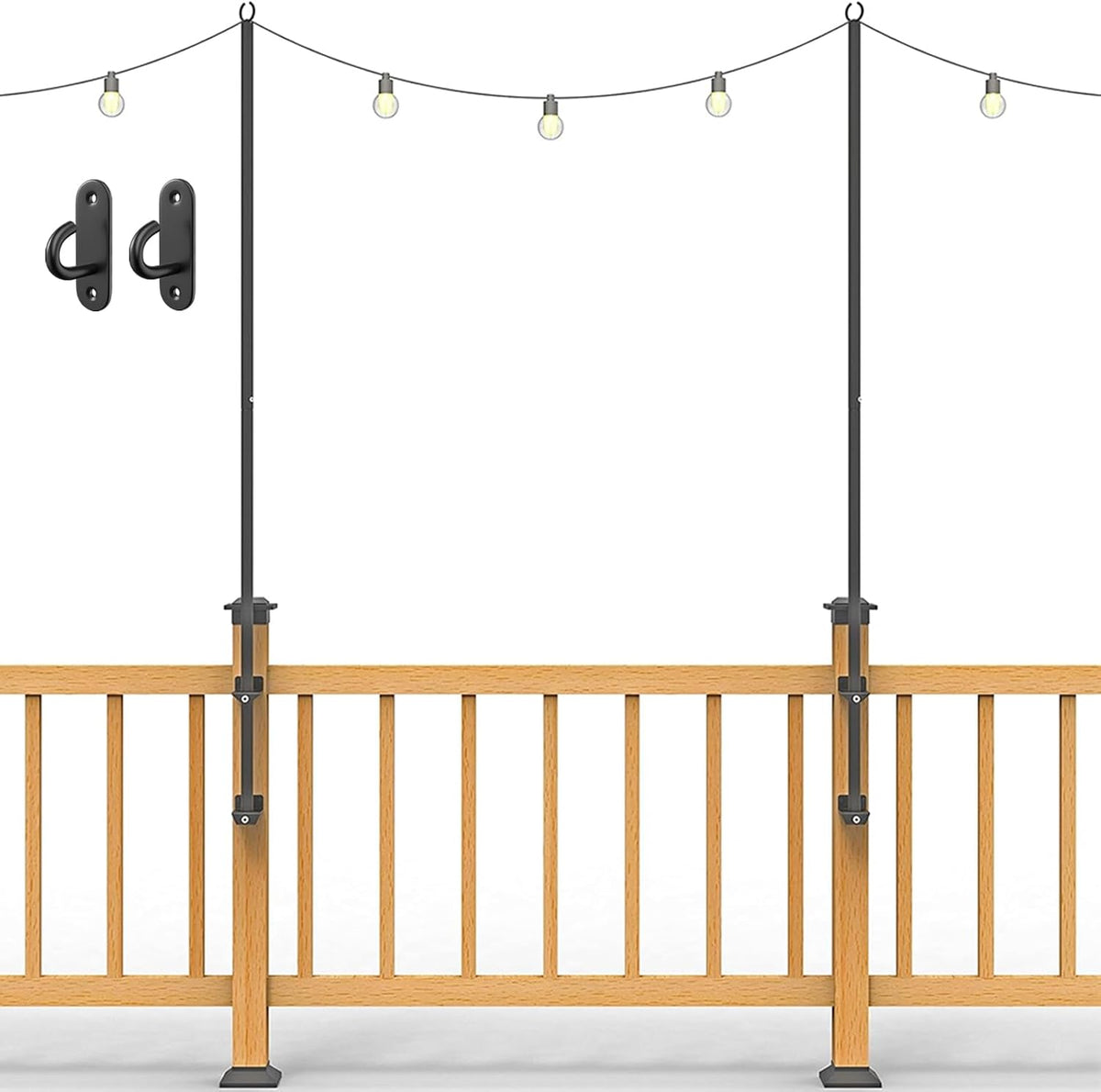 string light poles - stainless steel 6.5ft deck, main product view