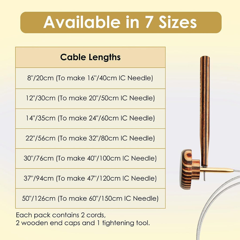 Lantern Moon 360° Swivel Nylon Coated Stainless Steel Cords | 37"/94cm (to Make 47"/120 cm IC Needle)