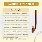 Lantern Moon 360° Swivel Nylon Coated Stainless Steel Cords | 37"/94cm (to Make 47"/120 cm IC Needle)
