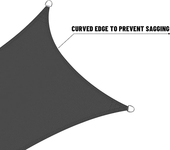 LOVE STORY Right Triangle 9'x18'x20.1' Waterproof Sun Shade Sail Canopy UV Block for Outdoor Patio Backyard Carport,Dark Grey(We Make Custom Size)