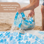 Baby Beach Pool | 2-in-1 Kiddie Pool and Blanket | Flexible Toddler Pool | Toys for Kids & Toddlers | 6x6 Feet With Waterproof Carrying Bag | Puddle (Terracotta Surfboards)