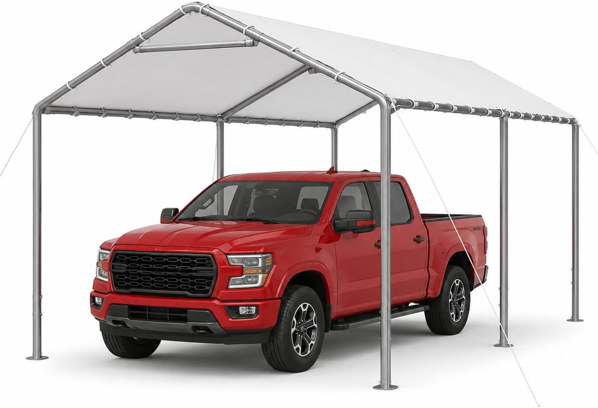 aoxun 10x20 ft heavy duty carport, outdoor portable, main product view