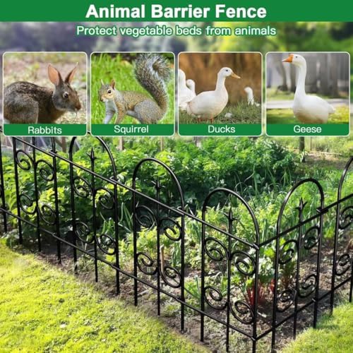 amagabeli 8 panels 24in(h)×10ft(l) decorative garden fence no on a desk or shelf