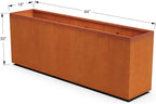 PLANTERCRAFT Corten Steel Planter Rectangle Outdoor Metal Garden Box Heavy Duty | Made in USA | Fully Assembled