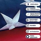 american flag - heavy-duty us flag - embroidered showing dimensions