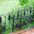 decorative garden fence metal fence border 18" h shown in use