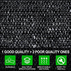 agfabric 80% sunblock shade cloth 12x20ft, black shown in use