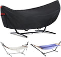 6 Layers Waterproof Hammock Cover for 11-12ft Hammock Stand | Sun Rain UV Dust Snow Protection Outdoor Hammock Cover with Windproof Straps & Soft Cotton Lining for 11-12ft Stand