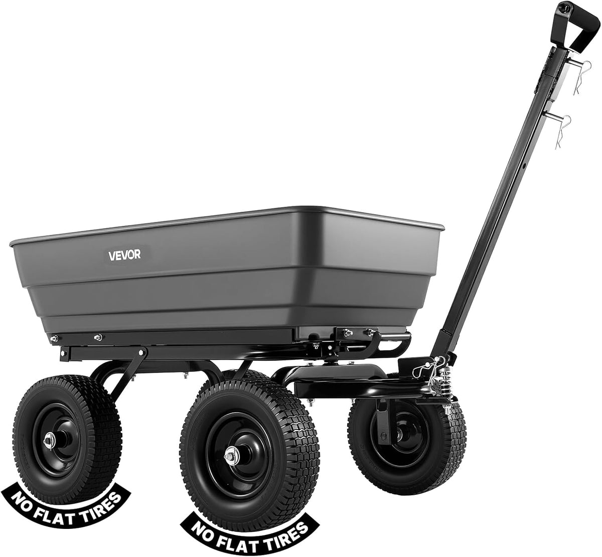 vevor 7 cu.ft 1200lbs poly garden cart dump, main product view