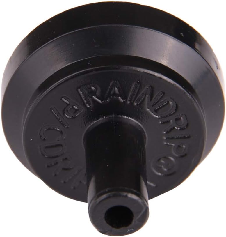 Raindrip PC4010B 1 GPH Pressure Compensating Drippers, Drip Irrigation Emitters for Drip Irrigation Gardening System, Maintains Constant Water Flow, 10-Pack, Black