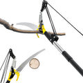 14.5FT Pole Saw for Tree Trimming, 2-In-1 Manual Tree Pruner with Saw, Extendable Long Handle Pole Tree Trimmer, High Reach Limbs Branch Cutter and Pruning Shears for Yard Garden Palm Shrubs