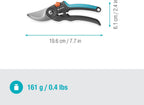 GARDENA 12242-20 Pruning Shears (Compatible with 0.9 inch (24 mm) Diameter, Bypass Type, PremiumCut Flex