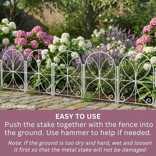 shoplala decorative garden fence (10 panels) 12.5inx16.5in animal, package contents