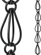 monarch rain chains aluminum teardrop black rain chains, main product view