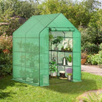 lemy walk-in greenhouse for outdoors,2-tier 8 shelves heavy-duty, package contents