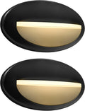 gkoled 2-pack low voltage led oval stair lights, main product view