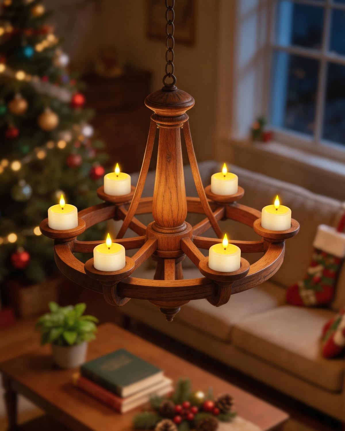SoulBay Rechargeable Flameless Tea Lights, Up to 100H Runtime Flickering LED Votive Candles with Remote & Timer, 1.38" Warm White Fake Wax for Holiday Centerpieces & Home Decor, Set of 6