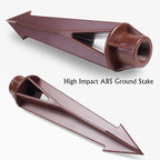 Ground Spike Stake Replacement for Low Voltage Landscape Lighting Spot Path Flood Lights with 1/2-14 NPT Thread, High-Impact ABS Construction