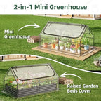 superlele 6x3x3ft mini greenhouse with 2 large zipper showing dimensions