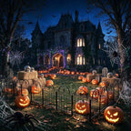 decorative garden fence 17in x 10ft,10 panels,metal halloween on a desk or shelf