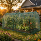 large tunnel 8.2'x4' plant netting cover 4ft tall showing dimensions