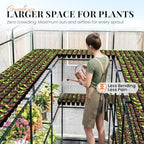 king bird premium greenhouse for outdoors, 84x56x77 upgraded, close-up detail