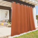 RYB HOME Extra Wide Outdoor Curtains for Porch Waterproof Privacy Blackout Curtains Shades for Patio Garage Pavilion Pop up Tent, Wide 100 x Long 84 inches, Mecca Red, 1 Panel
