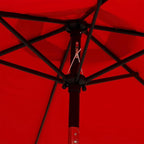 Blissun 7.5 ft Patio Umbrella, Yard Umbrella, Outdoor Market Umbrella with Push Button Tilt Crank (Red)