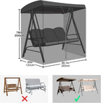 patio swing mosquito netting - polyester mesh screen shown in use