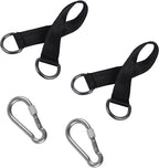 Tree Swing Strap Hanging Kit, 2 Pcs Short Straps, 9.84 inches | Hammock Straps, 2 Pcs Heavy Duty Hook Clasps, For Swing Hammocks Yoga Seat Sandbags, Gym Equipment Pulley System