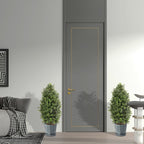 30" tall artificial boxwood topiary, 2 pcs outdoor showing dimensions