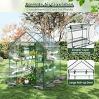 giantex walk-in greenhouse, gardening plant tent with roll-up on a desk or shelf