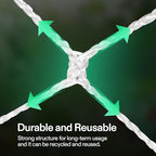 VIVOSUN 5 x 15 ft. Plant Trellis Netting, Heavy-Duty Polyester Grow Net, Garden Trellis Netting with Square Mesh for Climbing Plants, Vegetables, Fruits, and Flowers, 4-Pack