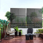 metal privacy screen outdoor 72" h×47" w,freestanding decorative, package contents