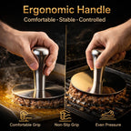 Premium Stainless Steel Smash Burger Press, Heavy Duty Burger Smasher with Ergonomic Handle, Large Press Surface, Easy to Clean, Perfect for Grill, Griddle & Everyday Cooking