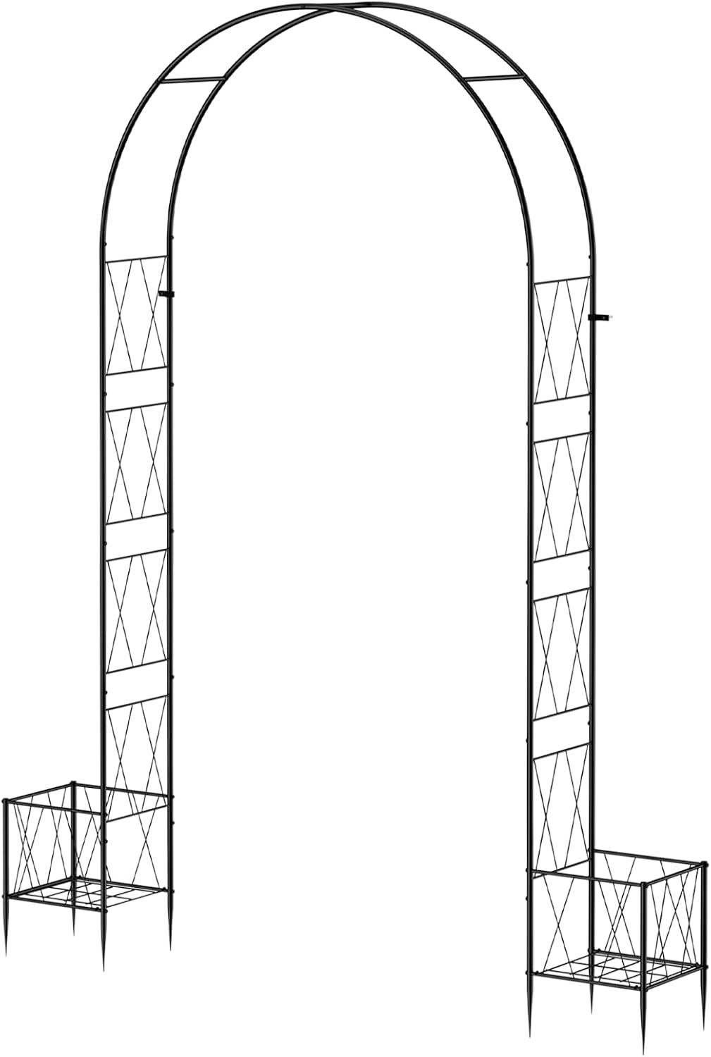 garden arch arbor trellis with planter boxes 8.2 on a desk or shelf