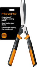 Fiskars 23" PowerGear2 Garden Hedge Shears, Hedge Clippers, 10" Blades | PowerGear2 Technology Multiplies Power for Less Effort, SoftGrip Handles and Shock-Absorbing Bumpers