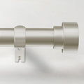 Curtain Rods for Windows 32 to 240, 1 Inch Adjustable Heavy Duty Long Window Curtain Rod with Simple End Caps, Outdoor Drapery Rods for Patio, Size 32"-240", Brushed Nickel