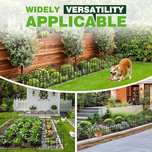 garden fence 24.5 in x 20.58 ft, 19-pack, close-up detail